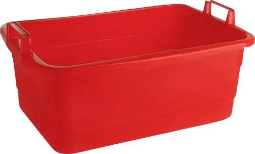 Wanne eckig 50 cm/26l rot hochstehende Griffe in rot von Lockweiler