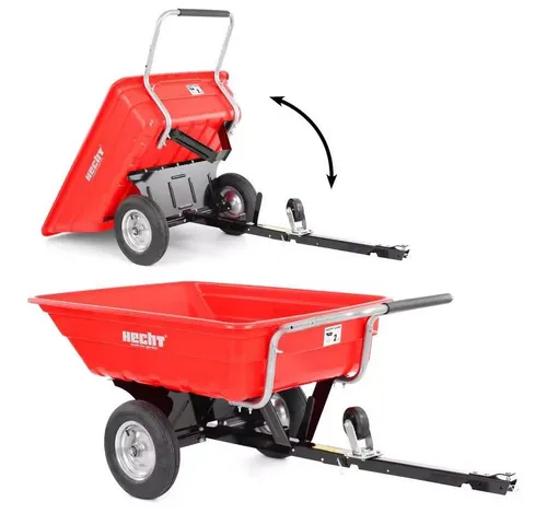 Hecht Schubkarre Gartenwagen mit 300 kg Tragkraft - Robuster Gartenwagen mit stabiler Metallkonstruktion, ideal für den Transport von schweren Materialien im Garten. Perfekt für jede Gartenarbeit.