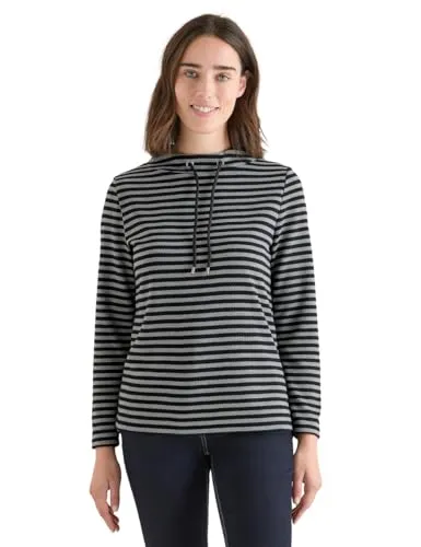 Damen Gestreiftes Funnelneck Shirt