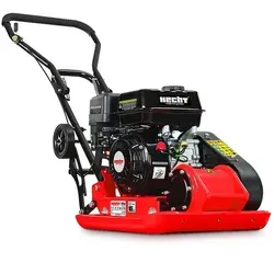 HECHT 1113 Rüttelplatte | 55 x 42 cm | 30 cm Verdichtungstiefe | Gummischutzmatte | 15m/min