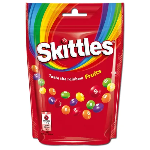 Skittles Fruits, fruchtige Bonbons im 136g Beutel - Leckere Fruchtgummis für alle Gelegenheiten. Die bunten Dragees begeistern mit ihrem frischen Geschmack und sind vegan. Ideal für den Snack zwischendurch!
