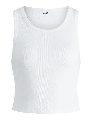 JACK & JONES Damen JJXX JXFALLON SL Rib Tank TOP NOOS T-Shirt, Bright White, XL