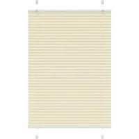 vidaXL Plissee Creme 100x100 cm – Eleganter Sichtschutz - Elegantes Plissee aus 100 % Polyester, ideal für Sicht- und Blendschutz. Langlebig, pflegeleicht und einfach zu montieren – für stilvolle Räume ohne Bohren.