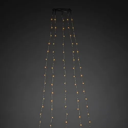 KONSTSMIDE LED-Lichterkette Baummantel 5 Silberdrahtstränge