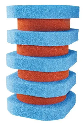 OASE 56111 Ersatzschwamm Set FiltoClear 11000 - Filterschwamm für optimale Wasserfilterung, kombiniert rote und blaue Schwämme für effektive Partikelentfernung