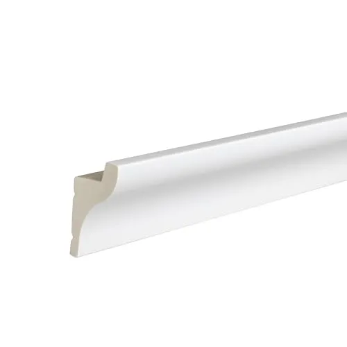 PROVISTON Licht Stuckleiste Kunststoff Weiß - 35 x 60 x 2000 mm Moderne Lichtleiste für die Decke