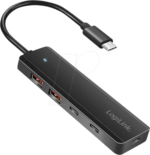 LOGILINK UA0412 - USB 3.0 Hub, 4 Port, USB-C, Slim