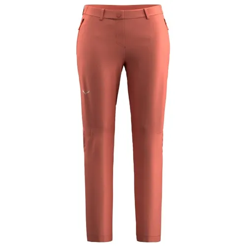 Salewa Women's Puez Talvena DST Pant - Trekkinghose Gr 34 - Regular rot - Damen-Wanderhose aus strapazierfähigem Durastretch Material, ideal für Trekking und Wandern. Flexibel und bequem in Größe 34 - Regular, perfekter Begleiter für Outdoor-Abenteuer!