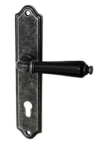 Türbeschlag IRON LS PZ Alt Grau - Elegante Türdrücker für jedes Zuhause - Türgriff-Set in Alt Grau, ideal für Innentüren, festdrehbar gelagert und sichtbar verschraubt für einfache Montage und langlebige Nutzung.