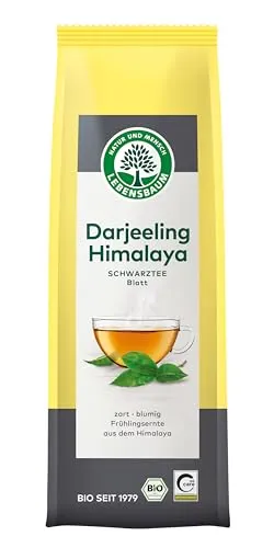 Lebensbaum Darjeeling Himalaya Blatt bio - Bio Tee aus dem Himalaya, spritzig und blumig im Geschmack. Handgepflückt während des First Flush für höchsten Genuss und zarte Aromen.