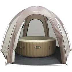 Steinbach Pooldach für aufblasbare Whirlpools bis 239 cm - optimaler Schutz vor Sonne und Wetter, inklusive Belüftung und einfacher Zugang durch zwei Türen