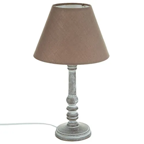 Taupe Holzlampe H36 in gold von Atmosphera