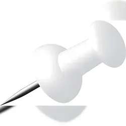 Alco Pinnwandnadel Kunststoff weiß 12mm 40 ST