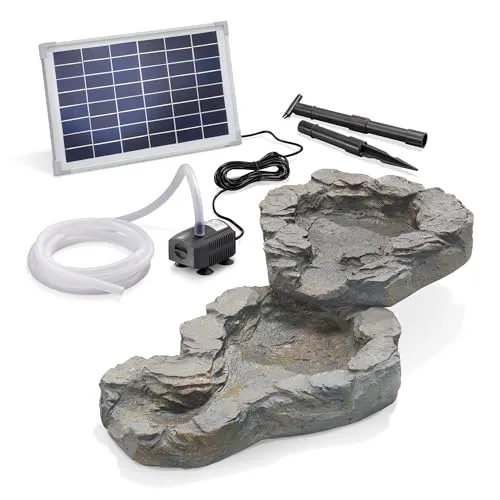 esotec Bachlaufschale Solarpumpe Komplettset 650l/h