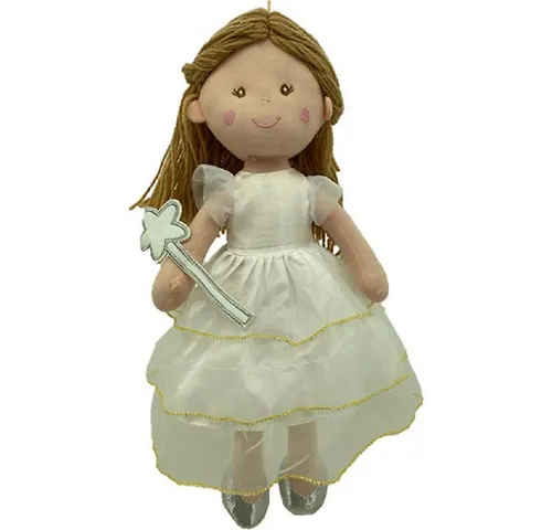 Sweety-Toys Stoffpuppe Sweety Toys 13326 Stoffpuppe Ballerina Fee Prinzessin 40 cm Weiss