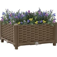 furnicato Hochbeet 40x40x23 cm aus strapazierfähigem Polypropylen - Das furnicato Hochbeet ist ideal für Hobbygärtner, die ihren Außenbereich verschönern möchten. Robust und wetterfest, bietet es ausreichend Platz für eine Vielzahl von Pflanzen und schafft eine attraktive Gartenlandschaft.