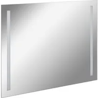 FACKELMANN LED Spiegel linear 100x75 cm - Wandspiegel mit neutralweißer LED-Beleuchtung für optimale Sicht beim Schminken und Rasieren – ideal für moderne Bäder