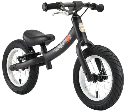BIKESTAR Kinder Laufrad 12 Zoll - Schwarz (matt) - Kinderfahrzeuge: Leicht, stabil und sicher - das ideale Laufrad für Jungen und Mädchen ab 3-4 Jahren, mit verstellbarem Sattel für lange Nutzung und gesunde Entwicklung.