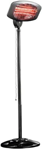 Semptec Urban Survival Technology Terassenheizstrahler: Quarz-Außen-Heizstrahler QW-2000 mit Standfuß, höhenverstellbar, IPX4 (Quarzstrahler, Heizstrahler Aussenbereich, Dunkelstrahler)