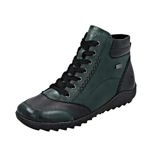 Remonte Damen R1456 Schnürstiefel, Grün, 38 EU - Wanderschuhe mit wasserabweisender TEX-Membran, komfortable Weite und extra weichem Fußbett für besten Tragekomfort.