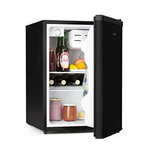 Klarstein Mini-Kühlschrank mit Gefrierfach - Minikühlschrank für Getränke und Lebensmittel, lautloser Betrieb, ideal für kleine Räume, Büro und Camping, 65L Volumen bei 0-10°C für optimale Kühlung.