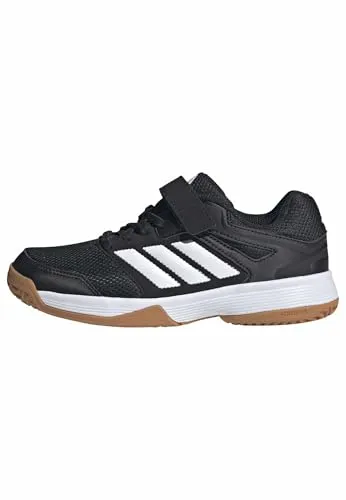 adidas Unisex Kinder Speedcourt Indoor-Schuhe - Bequeme Kinder-Innenschuhe mit regulärer Passform, ideal für Spiel und Sport. Robuste Gummiaußensohle sorgt für optimalen Halt und Langlebigkeit.