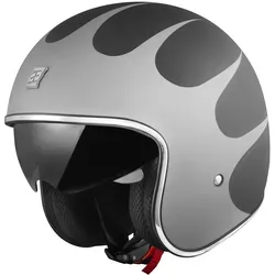 Bogotto V537 Wogi Jethelm, schwarz-silber, Größe XS - Stylischer Jethelm mit thermoplastischer Außenschale, integriertem Sonnenvisier und waschbarem Innenfutter. Ideal für männliche Fahrer, die Komfort und Sicherheit schätzen.