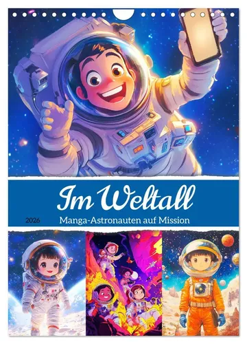 Rose Hurley | Im Weltall - Manga-Astronauten auf Mission (Wandkalender 2026) - Erleben Sie eine kosmische Reise mit mutigen Manga-Charakteren! Dieser Kalender für 2026 bringt Humor und Science-Fiction in Ihr Zuhause.