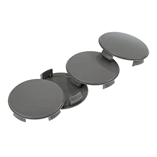 RKC 4X 57 mm Nabenkappen Felgen Deckel Radnaben Kappen Grau Gewölbt für Smart 451 453