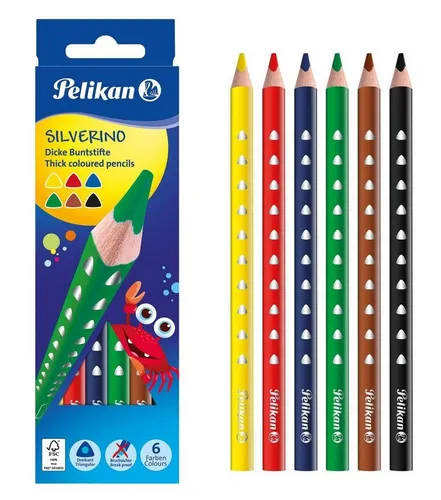 Herlitz Buntstift 6 Pelikan Jumbo Buntstifte 