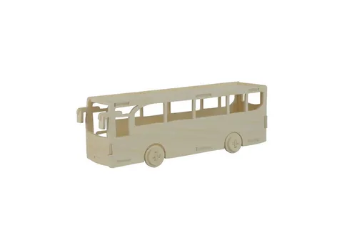 Pebaro 3D-Puzzle Holzbausatz Bus von PEBARO