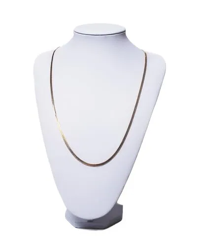 Yudu Schmuckbüste Dekobüste Schmuckdisplay Kunstleder dick gepolstert H34 (weiss)