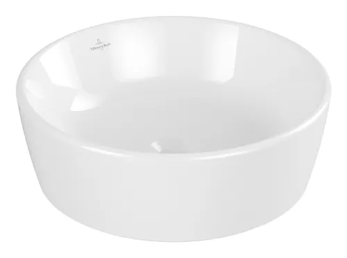 Villeroy & Boch Architectura Aufsatzwaschbecken - Weiß Alpin, 450 x 450 x 155 mm - Elegantes Aufsatzwaschbecken mit Überlauf, ideal für moderne Badezimmer und optimale Raumausnutzung.