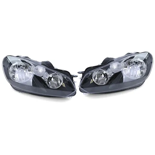 Produktbild VW Golf 6 VI Scheinwerfer Schwarz mit LWR Motor Rechts + Links