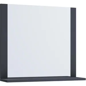 VCM Wandspiegel Lendas 915166, rechteckig, anthrazit - Modernes Badspiegel-Design mit Ablagefläche, ideal für Flur, Wohn- oder Schlafzimmer. Aus strapazierfähigem Glas und inkl. Montagematerial für einfache Installation.