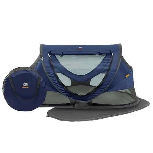 Deryan Kleinkind Reisebett mit Matratze in blau von Deryan