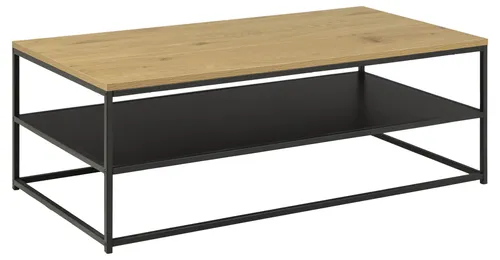 ebuy24 Couchtisch Gila - Wild Eiche Dekor - Moderner Couchtisch in Wildeiche Dekor, 120x60x42 cm, ideal für stilvolle Wohnzimmer. Lieferung zerlegt für einfache Montage.