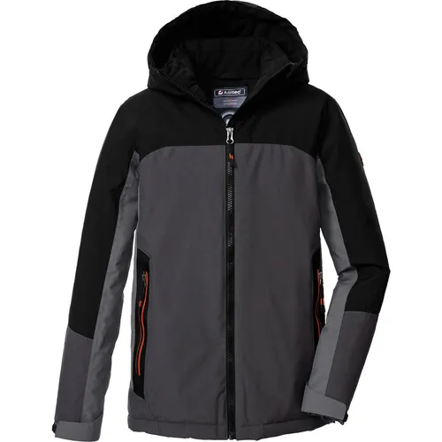 killtec KOW 223 BYS Jacket anthrazit (00203) 164 - Funktionale Kinderjacke für Herbst/Winter, wasserdicht mit 10.000 mm Wassersäule, praktischer Schneefang und weiches Fleece für optimale Wärme und Komfort.