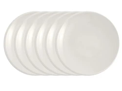 Villeroy & Boch Newmoon Frühstücksteller 24 cm - 6er Set - Speiseteller aus hochwertigem Premium-Porzellan, spülmaschinen- und mikrowellenfest, ideal für Frühstück und festliche Anlässe.
