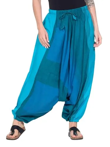 Produktbild Kunst und Magie Unisex Haremshose OneSize – Türkis/Blau