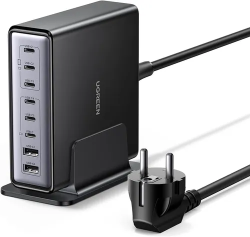 UGREEN USB C Ladegerät 200W GaN Netzteil 8-Port Desktop Ladestation PD Charger