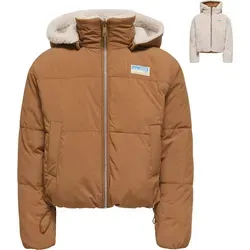 Kids Only Maria Life Puffer Jacke Kinder - Funktionsjacken für Mädchen, stylische Pufferjacke mit warmem Teddyfutter und winddichten Manschetten – perfekt für kalte Tage!
