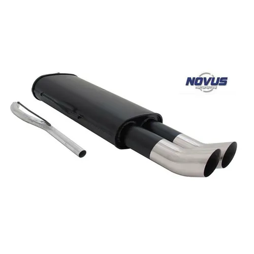 Novus Gruppe N Sport Auspuff Endschalldämpfer für VW Passat 35i B3 - Edelstahl Schalldämpfer mit 2x76mm DTM Endrohren, ideal für verbesserten Sound und Performance Ihres Fahrzeugs.