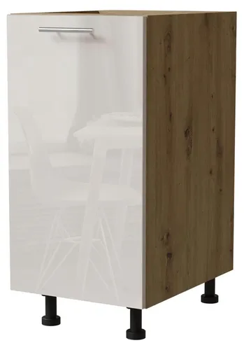 Feldmann-Wohnen Unterschrank, Creme, Eiche Artisan
