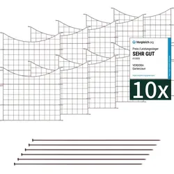 VERDOBA Teichzaun Gartenzaun Komplettset - Flexibler Metallzaun für Hunde und Teiche - Dekorative Zäune: Flexibel erweiterbar, rost- und witterungsbeständig, ideal für individuelle Teichumrandungen und Hundesicherung.
