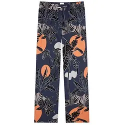 Schiesser Damen Schlafhose lang Webhose-Mix + Relax Pyjamaunterteil, Multicolor - Schlafanzughosen für Damen, modischer weiter Schnitt mit elastischem Bund und Zierschleife, aus hochwertiger Viskose-Webware für höchsten Komfort.