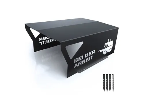 teileplus24 RG2 Mähroboter Garage | Carport Überdachung für Rasenroboter - Mähroboterzubehör, schützt Ihren Rasenmähroboter aus robustem Stahl effektiv vor Witterungseinflüssen und ermöglicht eine einfache Montage.