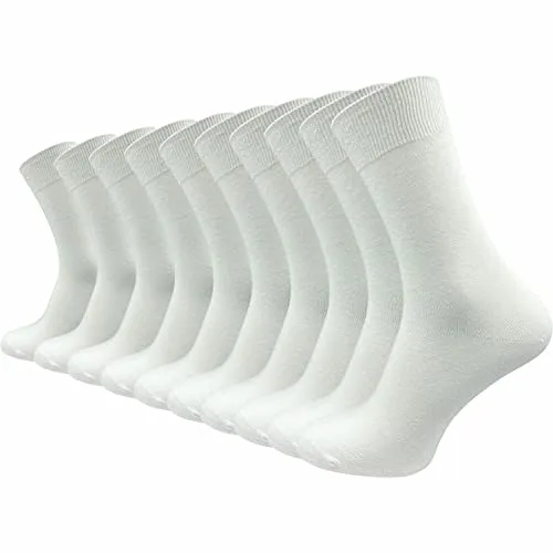 GAWILO Baumwollsocken (10 Paar) | Venenfreundlicher Komfortbund ohne drückende Naht - Herrensocken aus 100% Baumwolle, ideal für empfindliche Füße. Komfortbund für hohen Tragekomfort und verstärkte Zonen für lange Haltbarkeit.