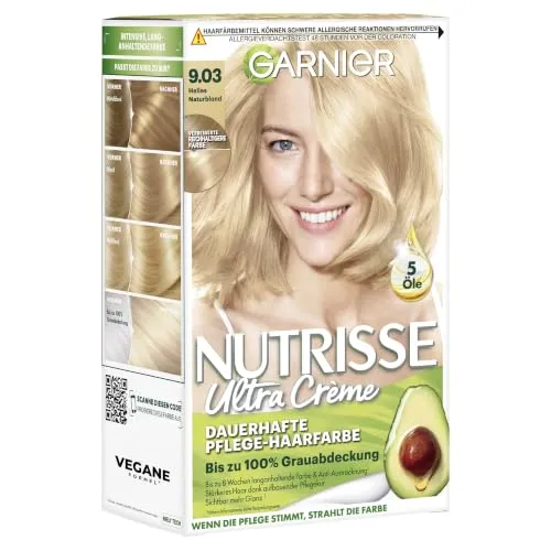 GARNIER Nutrisse Creme Haarfarbe 9.03 Helles Naturblond von Garnier