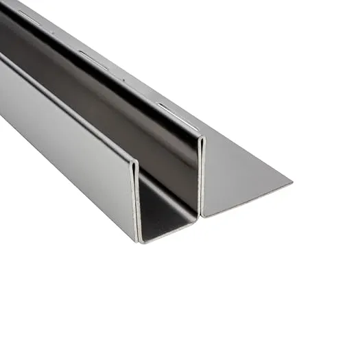 Edelstahl Klemmprofil V2A 2m für Glaswände - Duschkabinen & -wände, ideal zum Einfassen freistehender Glaswände, geeignet für Glasstärke bis 13 mm und Fliesenhöhe bis 19 mm, doppelter Qualitätstest für Langlebigkeit.